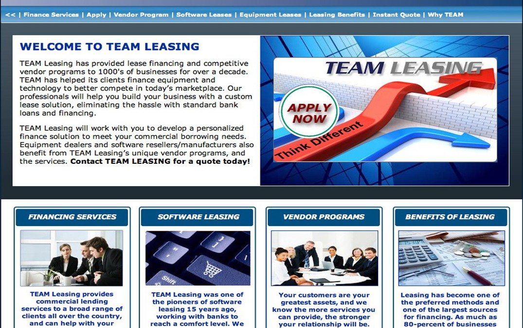 Team Leasing Website Design