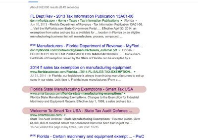Florida State Manufacturing Exemptions