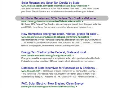 NH Solar 30 percent Federal Tax Credit